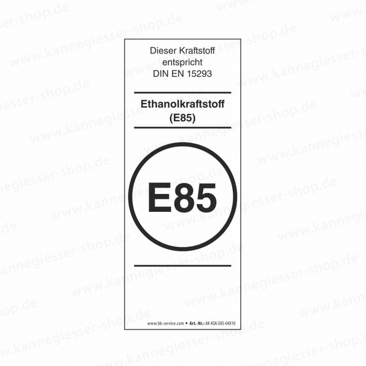 Aufkleber - Kraftstoffkennzeichnung Super E85 (DIN EN 15 293)
