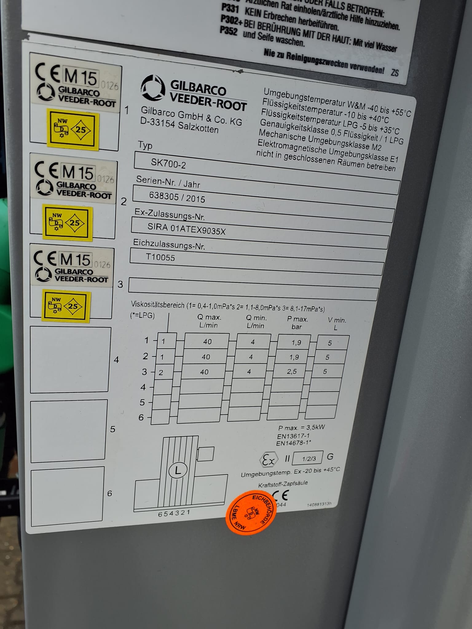 Gilbarco SK700 II 6‑3‑6