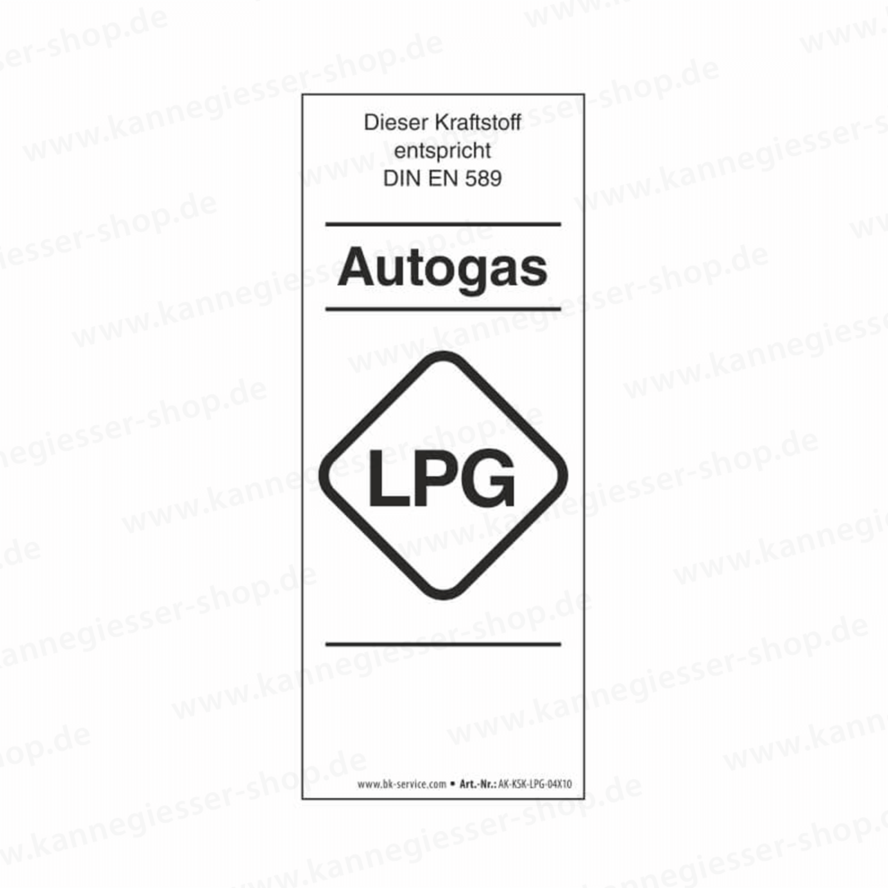 Aufkleber - Kraftstoffkennzeichnung LPG Autogas (DIN EN 589)